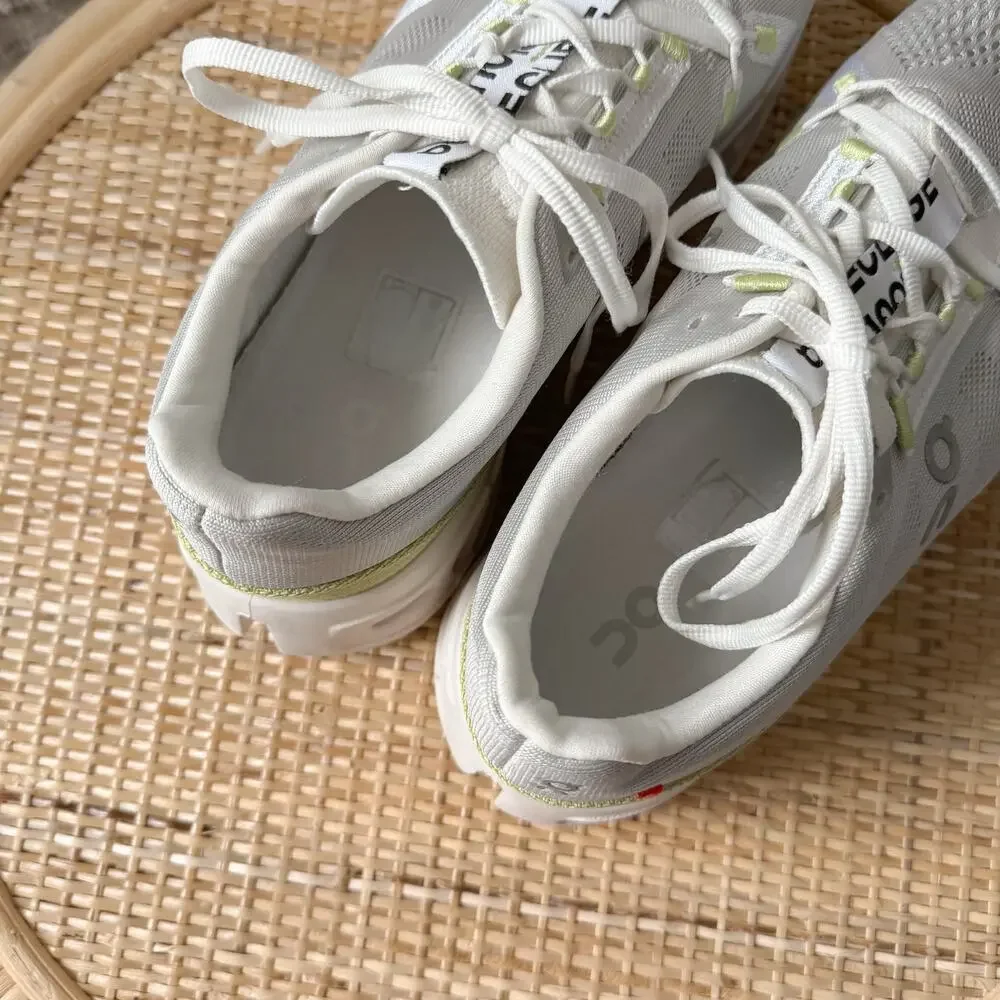 On Cloudeclipse Alloy White Sand Grey Road Running Walking Sneakers Women’s 9.5 - Picture 6 of 8